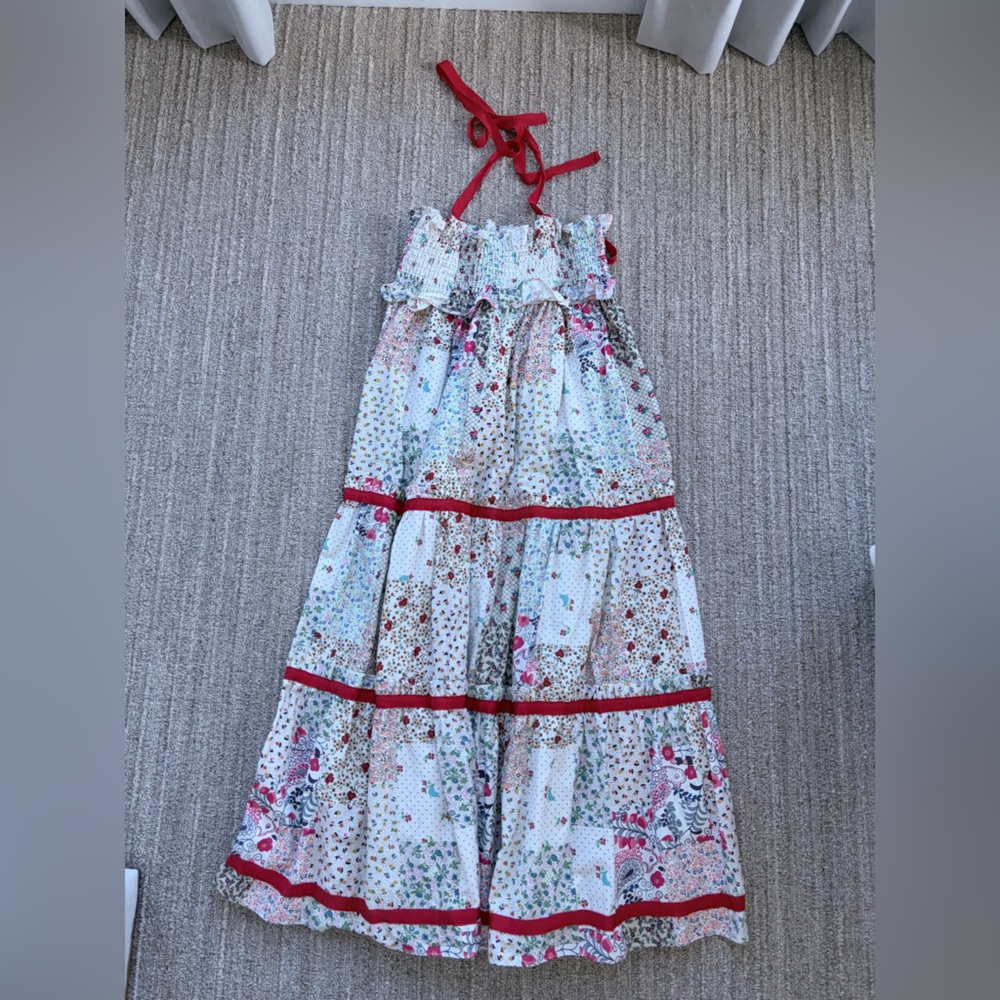 Hunter Bell size M Medium Reese Dress patchwork sleeveless ruffled tiered - Picture 9 of 10